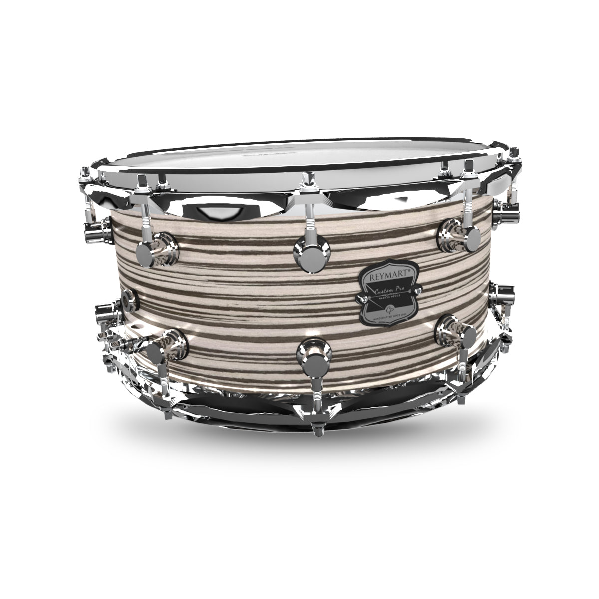 Tarola de Maple con Zebrano Blanco Personalizable